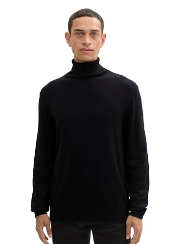 TOM TAILOR Herren Basic Rollkragenpullover mit...