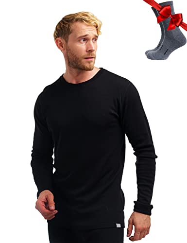 100% Merino Unterwäsche Herren - Merino Langarmshirt Herren...