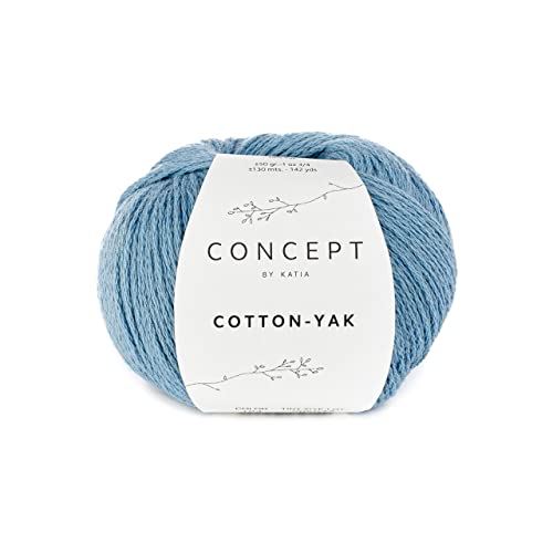 Katia Concept Cotton Yak Farbe 124 azur, Wolle mit Yakwolle...