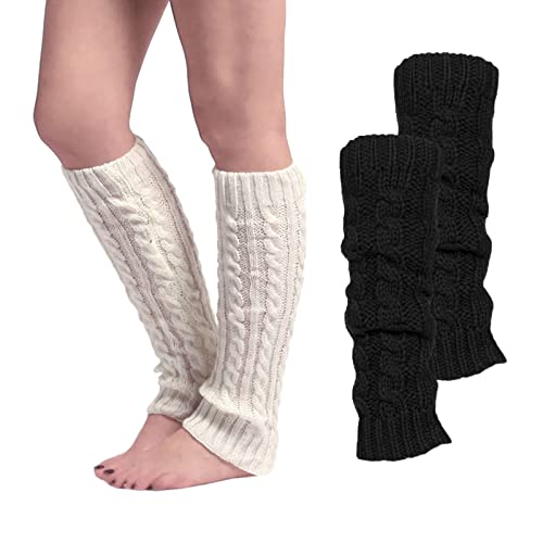 NITAIUN 2 Paar Damen Frauen Winter Crochet Stricken Lange...