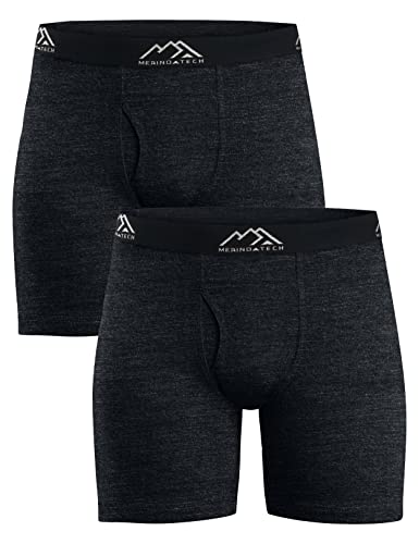 Merino.tech Unterwäsche Herren - 100% Merino Boxershorts...