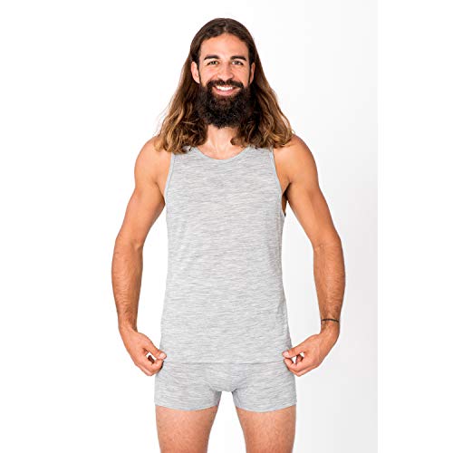 super.natural Herren BASE Herren Tanktop, Hellgrau, S EU