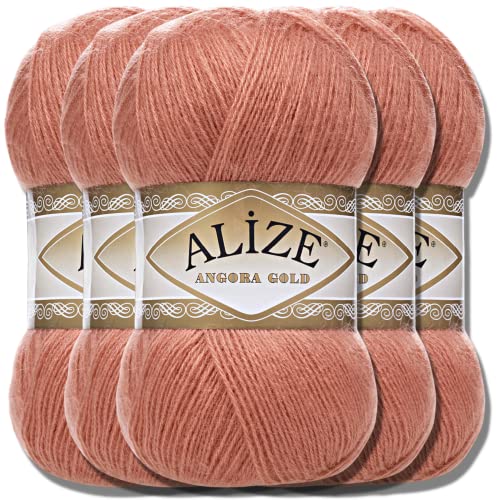 Hobby YARN Alize 5x 100g Angora Gold Türkische Premium...