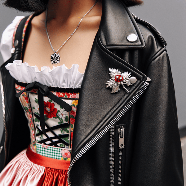  Trendy: Lederjacke zum Dirndl